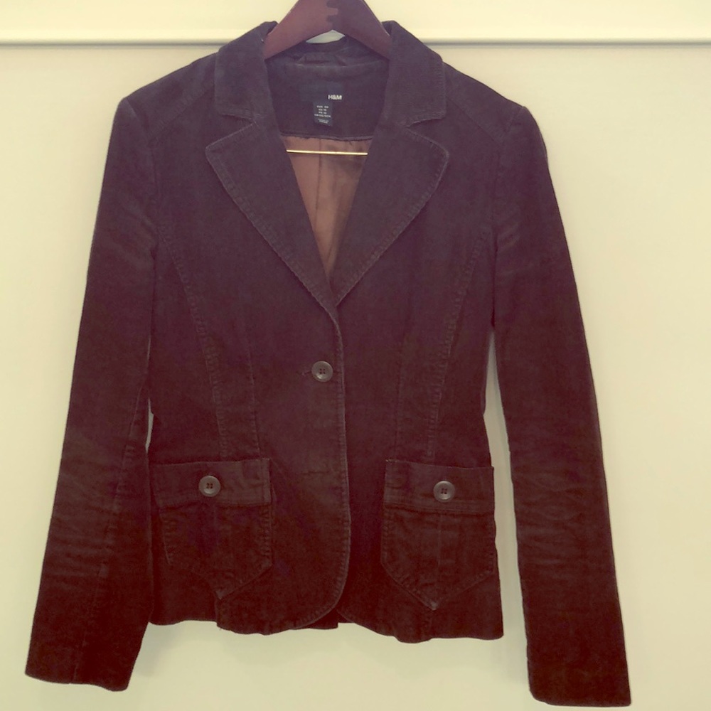 H&M brown corduroy blazer/jacket - Womens size 10